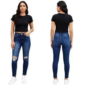 KANCAN Serena High Rise Ankle Skinny Jeans Womens Size 11/29 Distressed Casual